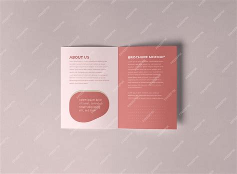 Premium PSD | A5 bi fold brochure mockup