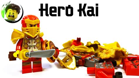 Custom LEGO Hero Kai Minfigure from Ninjago: Master of the Mountain - YouTube