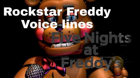 The Fredbear archives | Rockstar Freddy Voice lines - YouTube