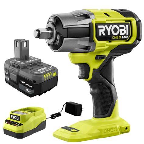 RYOBI P262 ONE+ HP 18V Brushless 1/2” Impact Wrench Kit 4.0 HP Battery & Charger | eBay