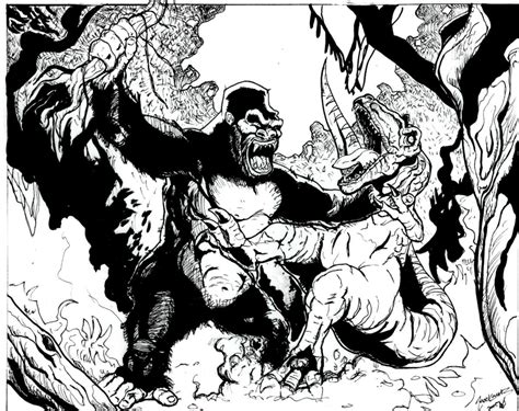 King Kong vs T-Rex by NickMockoviak on DeviantArt