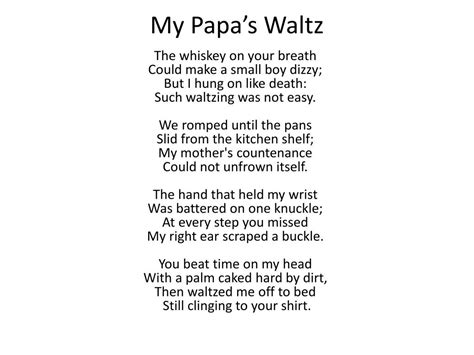 PPT - My Papa’s Waltz PowerPoint Presentation, free download - ID:2246393