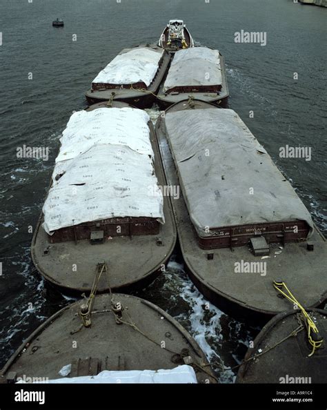 Barges River Thames London England Stock Photo - Alamy