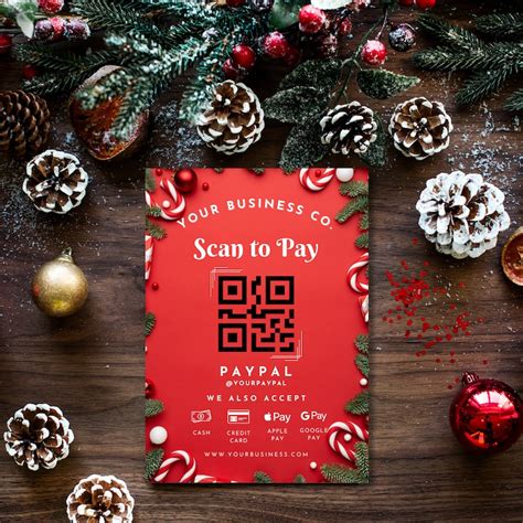 Printable Christmas Scan to Pay QR Code Sign Customizable - Etsy