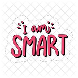 I am smart Icon - Download in Sticker Style