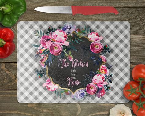 Sublimation Cutting Board Template in Pink and Grey Floral and | Etsy