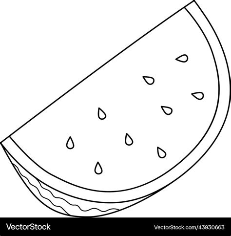 Watermelon Slice Coloring Page