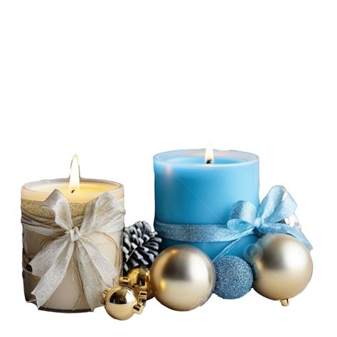 Blue And Golden Aroma Candles And Christmas Toys On Wooden Rustic Table, Christmas Wood, Rustic ...