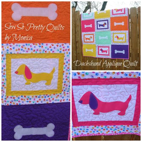 Applique Dachshund Quilt | Applique quilts, Dog quilts, Pretty quilt