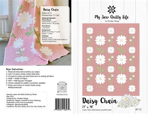 Daisy Chain Quilt Pattern by My Sew Quilty Life