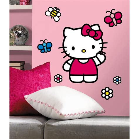 New GIANT WORLD OF HELLO KITTY WALL DECALS Girls Bedroom Stickers Decorations | eBay