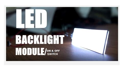 DIY LED Backlight module - YouTube