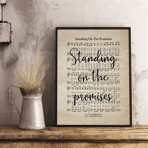 Standing On The Promises Vintage Hymn Wall Art Print | Etsy