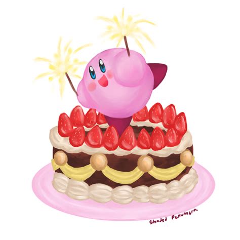 Kirby and the Birthday Cake by ShadedPenumbra on DeviantArt