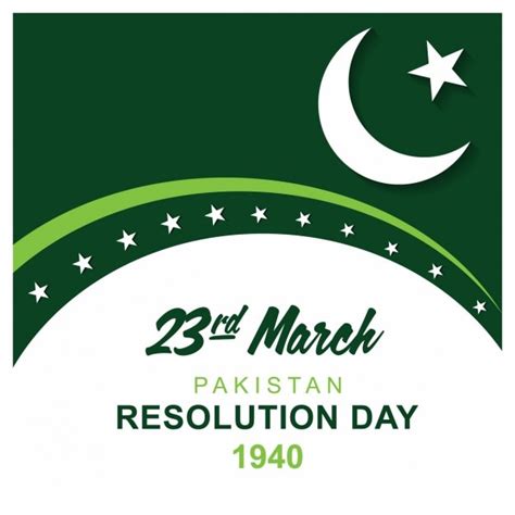 Pakistan Resolution Day card Vector | Free Download