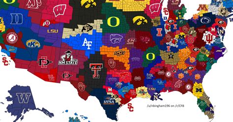 College Football Imperialism Map | KillerFrogs.com - Lowering Office ...