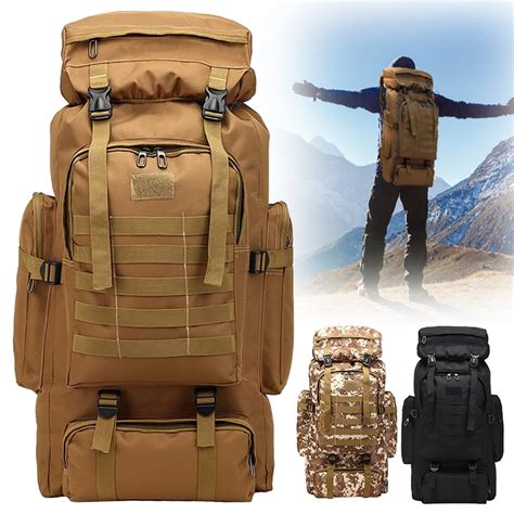 COOLTOP 80L Large Capacity Waterproof Hiking Backpack: Lightweight ...