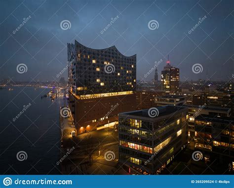 Amazing Night View Over Elbphilharmonie Concert Hall in Hamburg - HAMBURG, GERMANY - DECEMBER 23 ...