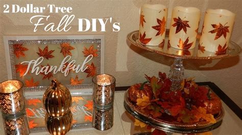 Glam Fall Home Decor DIYs| Dollar Tree DIY Fall Lighted Home Decor 2018