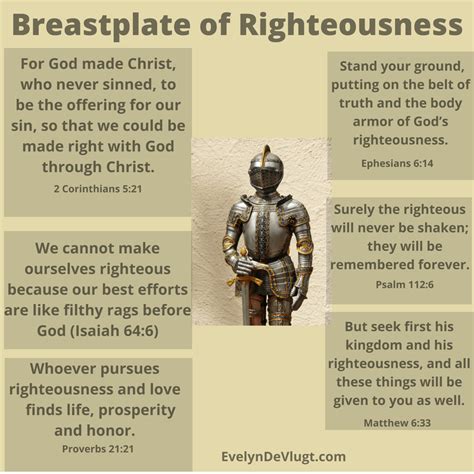 The Breastplate of righteounsess | Armor of god, Bible teachings, Bible knowledge