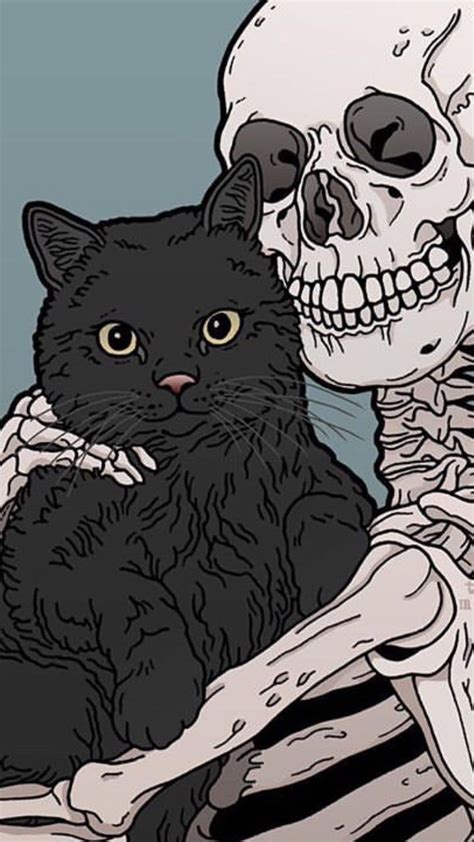 Skeleton Pfp Aesthetic - Witchy Asthetic Spooky Katzen Lock Hintergründe Drawingtips Esqueleto ...