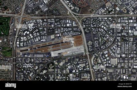 aerial map view above John Wayne Airport Orange County California Stock ...