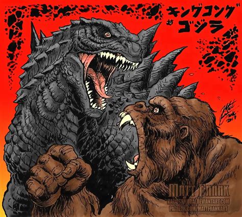 GODZILLA vs KONG by Matt Frank - colors by jes86deviantart : r/GODZILLA