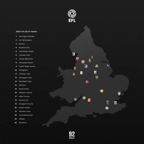 The League Two Map 2023/24 – MKDSA – Milton Keynes Dons Supporters ...