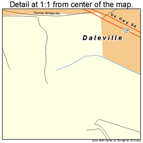 Daleville Alabama Street Map 0119360