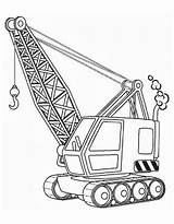 Crane Coloring Pages Truck Printable Little Color Wrecking Ball Land  sketch template