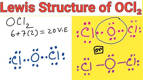 Lewis structure of OCl2 (Dichlorine monoxide) - YouTube