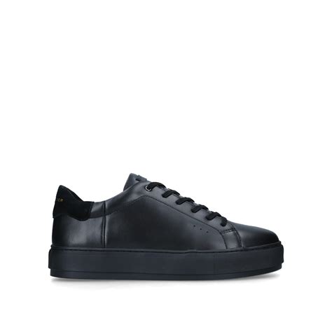 Laney Mens Black Leather Sneakers By Kurt Geiger London | Kurt Geiger