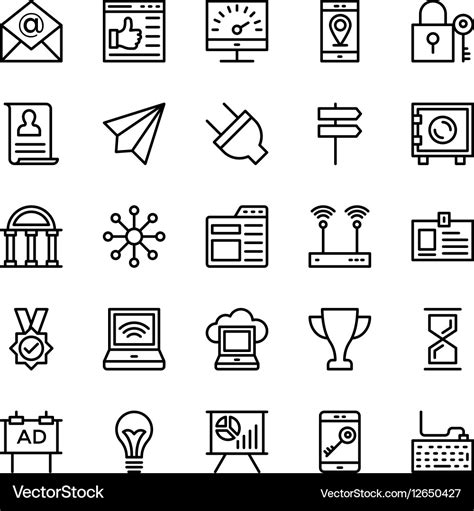 Digital marketing icons 7 Royalty Free Vector Image