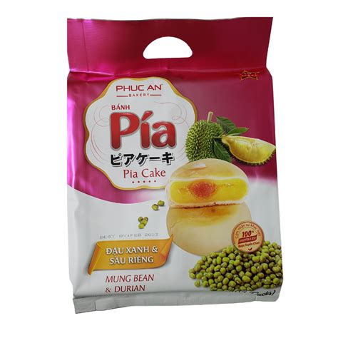 Phuc An Bakery Pia Cake Mung Bean & Durian (4 Packs) – Aneka Market