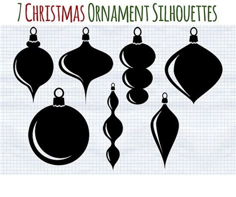 free christmas ornament silhouette clipart - Clip Art Library