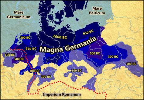 Germanic settlement 1000 BC - 100 BC by Arminius1871 on deviantART | Historical maps, Ancient ...