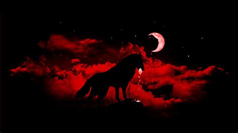 wolf fantasy art moon animals night Wallpapers HD / Desktop and Mobile ...