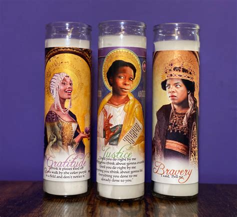 The Color Purple Prayer Candle Set of 3 - Etsy