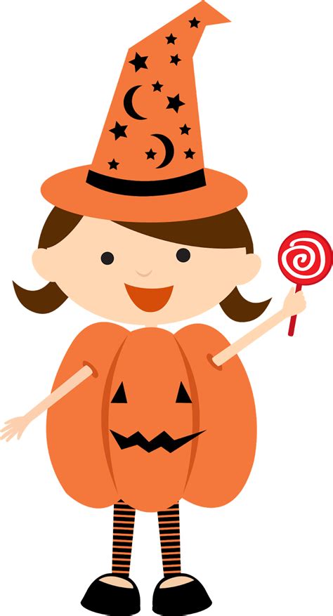 Children Dressed for Halloween Clipart. - Oh My Fiesta! in english