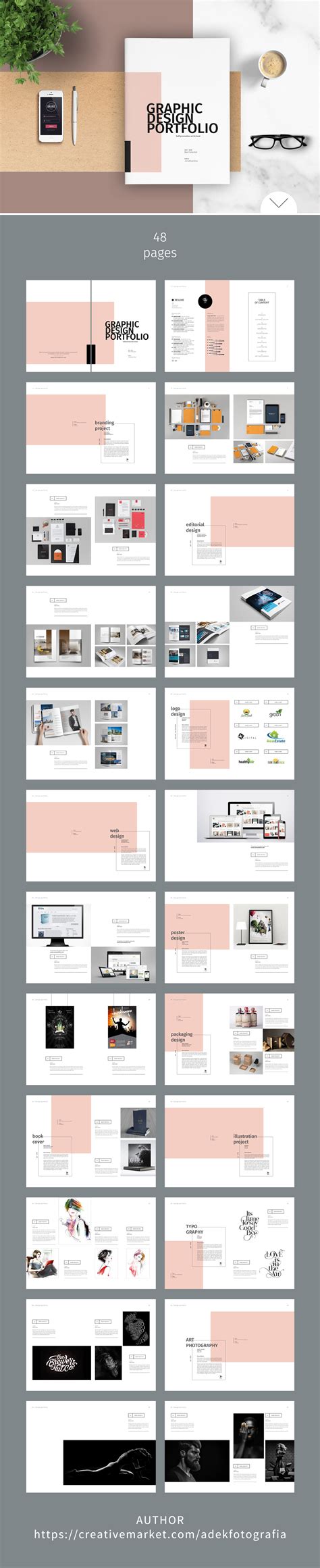 Graphic Design Portfolio Template | Brochure Templates ~ Creative Market