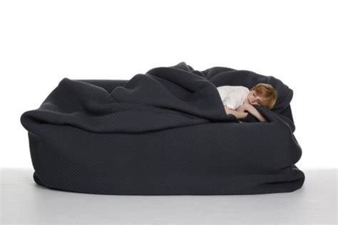 Cozy All-in-One Delight: Explore the Bean Bag Bed with Built-in Blanket ...