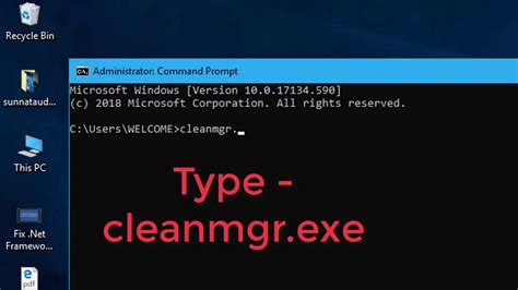 Run Disk Cleanup From Command Prompt - YouTube