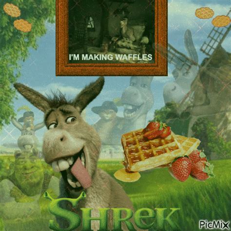 Donkey Shrek Waffles Gif