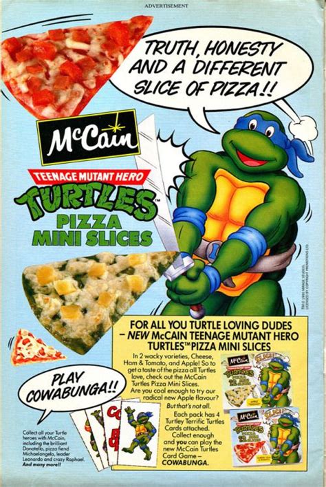 McCain Pizza TMNT Ad | Food themes, Retro recipes, Food