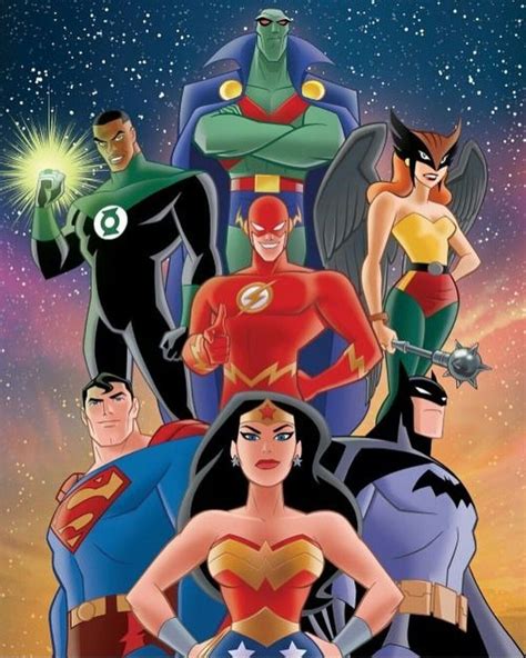 The Justice League By Bruce Timm | Justice league animated, Dc comics ...