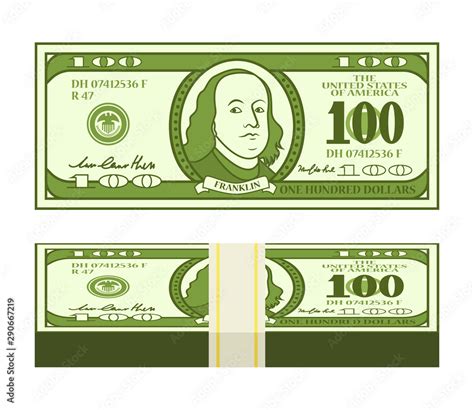 Cartoon 100 Dollar Bill