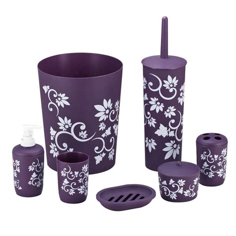 Purple Bathroom Accessories Sets Design | Cool Ideas for Home