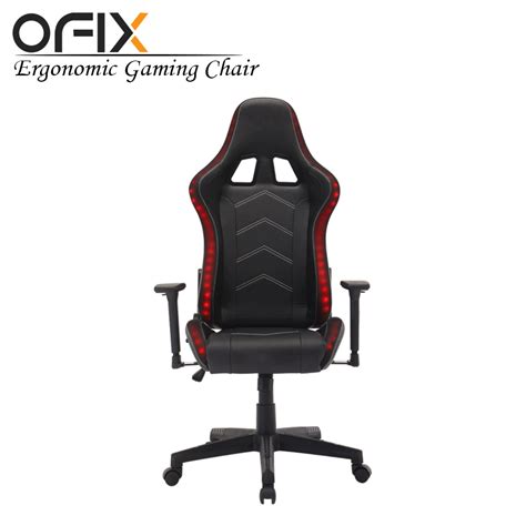 OFX Neriah Steel Base RGB Motion Illuminated Gaming Chair (Black, Pink)