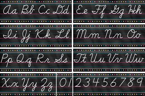 Chalkboard Brights Cursive Writing Bulletin Board Display Set - TCR5858 | Teacher Created Resources