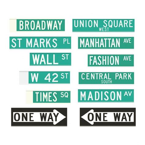 New York Street Signs Printable - Printable Word Searches